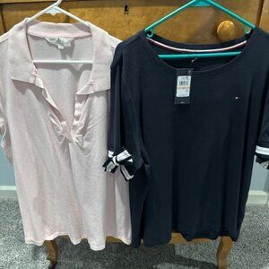 Tommy Hilfiger Short Sleeve Shirts, Navy is NWT, Both Size 2X or XXL